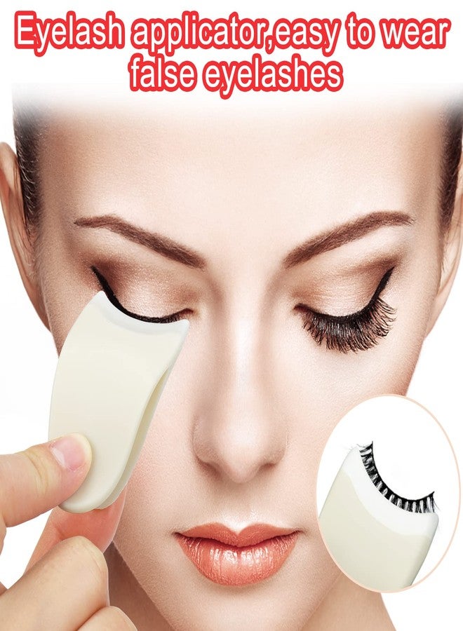 Juome 4 in 1 Eyelash Applicator Tool Kit, False Lash Clip Applicator Portable Eyelash Curlers Eyelash Separator Tool Mascara Comb Lash Buddy Set for Women Girls - Image 2